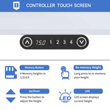 BUNOEM L-Shaped 59" Height Adjustable Electric Standing Desk,Height Stand Up Computer Desk,Sit and Stand Home Office Desk with Splice Board (Oak Top, White Frame) BUNOEM