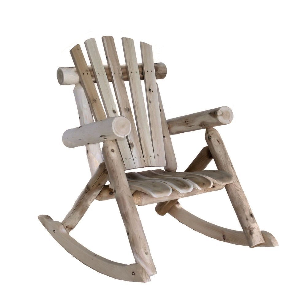 Lakeland Mills Cedar Log Rocking Chair, Natural Lakeland Mills
