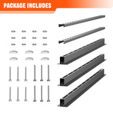 TORACK Garage Ceiling Bin Storage Rack, Overhead Tote Storage Rail System Heavy Duty Adjustable Tote Slide Garage Storage System(Bins are not included) TORACK