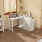 LUMISOL Twin Size Murphy Cabinet Bed with Desk, Wood Murphy Bed with Foldable Cushion for Guest Room, Small Space, White LUMISOL