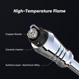 YZLighter Butane Lighter Torch Long Lighter for Grill Fireplace, Refillable Lighter Windproof with Visual Fuel Window Flexible Extra Long Torch Lighter for Camping BBQ Candles (No Butane Included) YZLighter