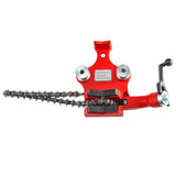 VEVOR Screw Bench Chain Vise | 1/8"-5" Pipe Capacity | Heavy Duty Pipe Chain Vise with Crank Handle | Neoprene-Coated Jaw | Durable Cast Iron Material | Ideal for Various Pipes VEVOR