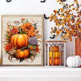 Fall Paint by Numbers for Adults with Framed Canvas-with Wooden Easel,Paint by Numbers Kits Framed Canvas,DIY Acrylic Oil Painting Kits with Brushes Nice Gift Box for Home Wall Decor(12x16 Inch) MIRCVSH