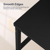 HOOBRO Kitchen Chairs Set of 2, Wooden Dining Room Chairs with Metal Frame, Dining Chairs with Back, Easy to Assemble, Farmhouse Dining Chairs for Kitchen, Living Room, Black BB39CD01 HOOBRO