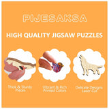 Wooden Puzzles for Adults, 3D Vision Effects Inside The Cave Wooden Jigsaw Puzzles for Adults, Unique Shape, Mountain Rivulet Sunset Landscape Wood Puzzles Adult, Home Decor (S-8.5 * 8.5in-100 pcs) Pijesaksa