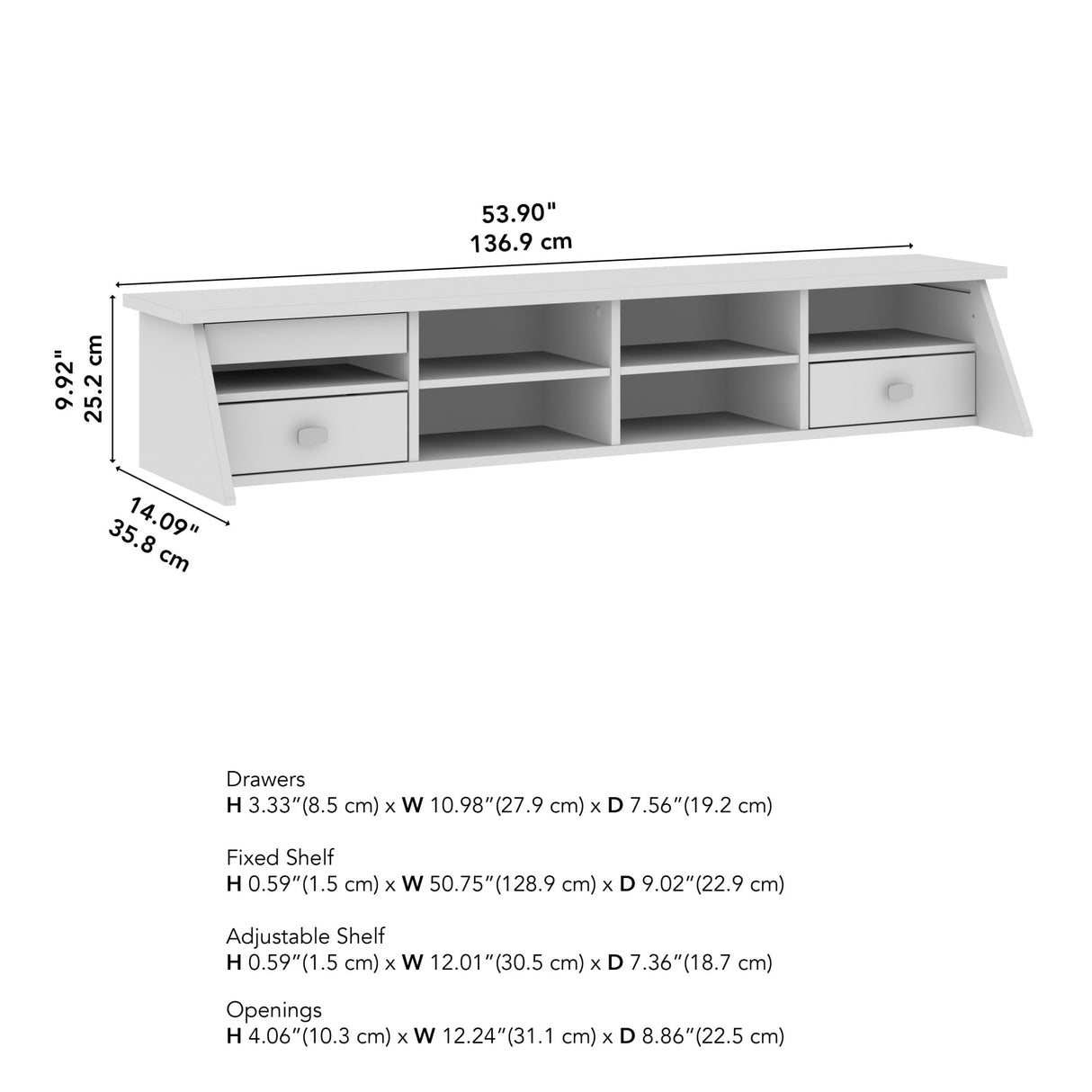 Bush Furniture Broadview Desktop Organizer in Classic Black | Storage for Home Office Workspace Bush Business Furniture