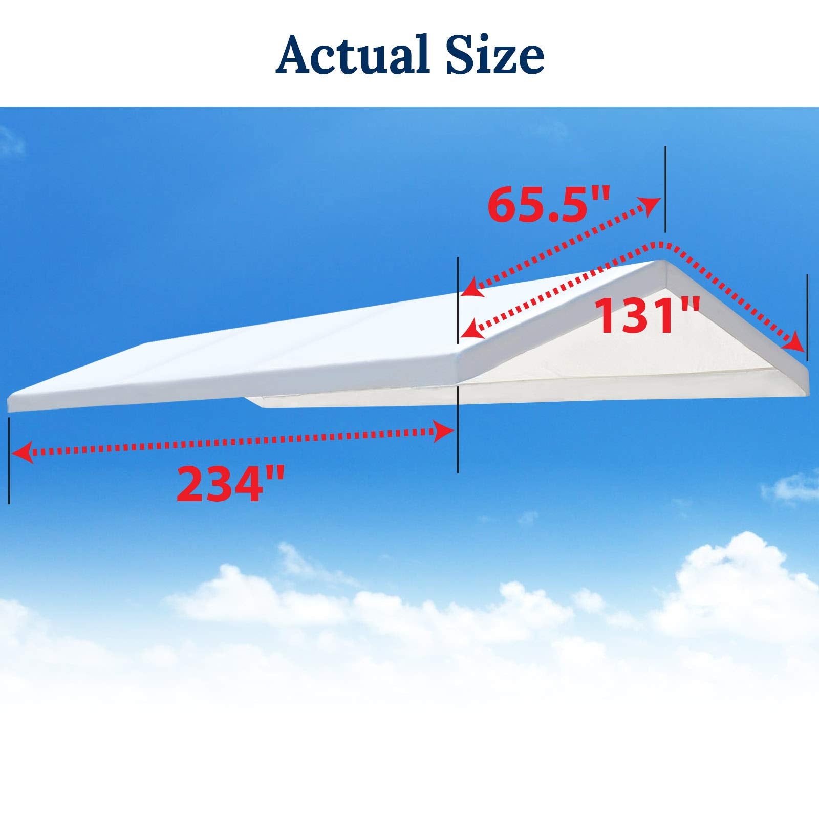 BenefitUSA 10'x20' Carport Replacement Canopy Garage Top Tarp Shelter Cover - Thumbnail 5