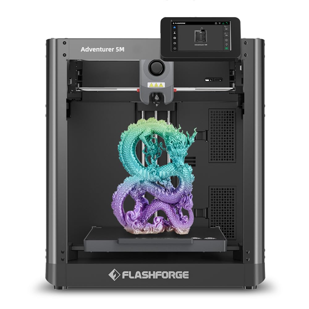 FLASHFORGE Adventurer 5M 3D Printer and FLASHFORGE Smooth PEI Platform FLASHFORGE