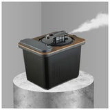 amocane Sauna Steam Portable Pot 4L, Stainless Steel Steam Generator for Saunas Home Spa Fumigation Steam Machine for Body Detox with Remote Control Anti-riot Device (110V, Wood Grain) amocane