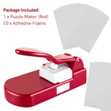 21PCS/Set Puzzle Maker Machine Cutter,Jigsaw Puzzle Making Machine with 20 Adhesive Foams,for Arts & Crafts Make Jigsaw Puzzles Scrapbooking & DIY Puzzle Jigsaw Mini Tool BAOFALI