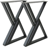 MinWadil 2PCS 28" H x 20" W Black Cast Iron Metal Table Legs, Industrial Modern DIY Furniture Legs for Work, Dining, Outdoor, Kitchen, Computer Tables & Benches MinWadil