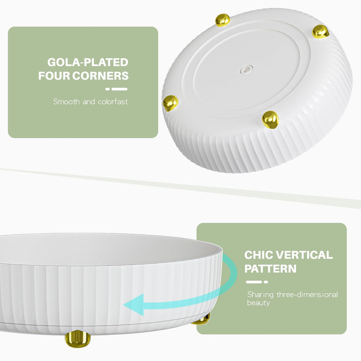 Bathroom Organizers and Storage - Rotating Makeup Organizer Tray for Perfume,Skincare,Cosmetics and Bathroom Storage,Lazy Susan Organizer,White 7 code