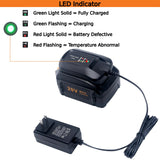 Tulepowceeng WA3742 Charger Compatible with Worx 20V Lithium Battery WA3525 WA3520 WA3578 Replacement for 20v Battery Charger WA3732 WA3875 WA3881 Tulepowceeng