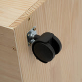 KUMOYOU Wooden Cat House, Large Space Kitten Cage, Enclosure Catio with Ramp and Covered, Lockable Wheels Double Layer Pet Home, Animal Cages for Outdoor Indoor Terrace (Wood, H47.24Inch) KUMOYOU