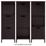 Yaheetech Espresso Wooden Multi-Functional Bathroom Storage Cabinet with Drawers and Adjustable Shelves Yaheetech