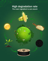 DURAMIC 3D Printer Filament PLA 1.75mm 1kg Cardboard Spool(2.2 lbs) Dimensional Accuracy +/- 0.03 mm Black DURAMIC 3D