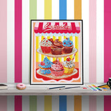 DIAMOND DOTZ Cup Cakes Diamond Painting Kits for Adults - Diamond Art Kits a Relaxing Creative Craft Kit with Dotz Gems 20x16 DIAMOND DOTZ