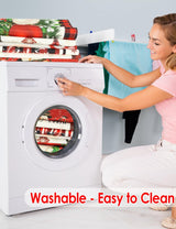 TOYPOPOR Set of 2 Christmas Table Runner, TOYPOPOR 2Pcs Buffalo Linen Christmas Trees Dining Table Runner for Xmas Holiday Seasonal Winter Decoration Indoor Outdoor Party Wedding - 72Inches TOYPOPOR