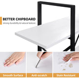 YITAHOME Industrial 5-Tier Bookshelf - Large Freestanding White Storage Unit with Sturdy Metal Frame YITAHOME