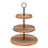 3 Tier Cupcake Stand, Wood Tiered Serving Tray Cupcake Tower, Serving Stand Display Dessert Cookie Candy Buffet Holder for Home Tea Party, Wedding, Farmhouse Decor, Tea Party Decor, Kitchen Decor QIELSER