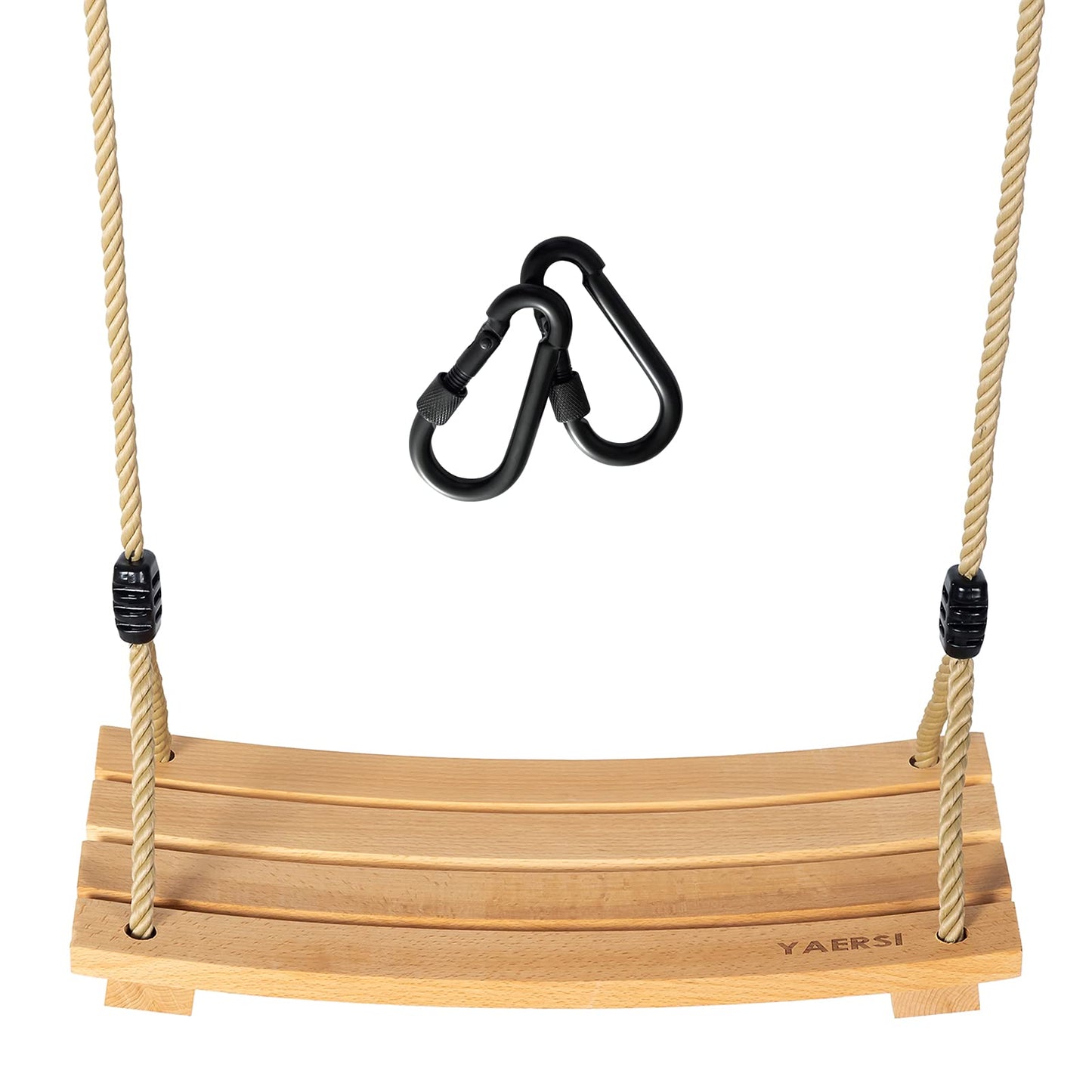 Wooden Tree Swings Tree Swing for Adults Children Kid's Wood Swing Seat with Adjustable Rope 220lbs Load Wooden Swing Set for Indoor Outdoor - WoodArtSupply