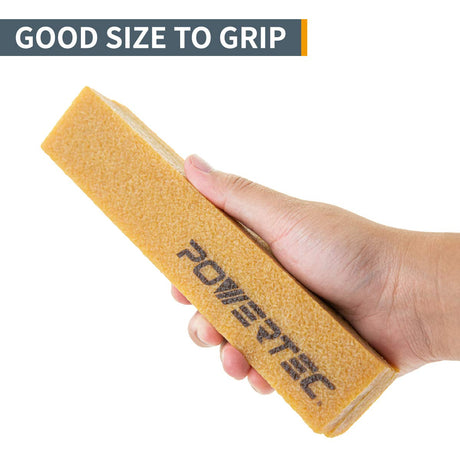 POWERTEC 25PK, 40 Grits, 5 Inch 8 Hole Hook and Loop Sanding Discs with Cleaning Stick, Aluminum Oxide Sandpaper Discs, Woodworking Sanding Pads for Random Orbital, Air, DA & Pneumatic Sander (45057) POWERTEC