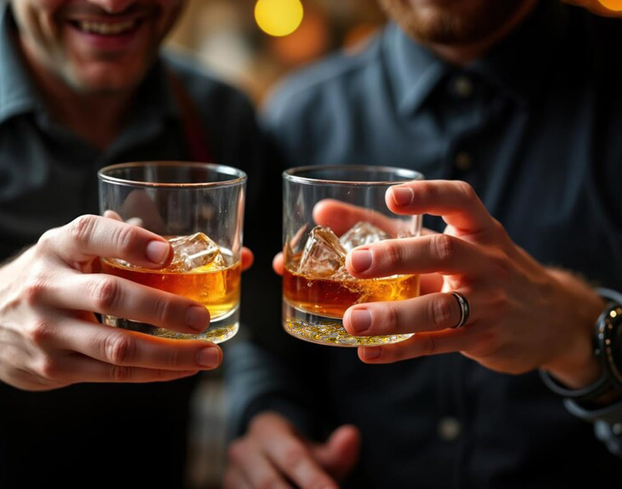 Whiskey Decanter Set with Wooden Box, Lion Whiskey Glasses 10 oz and 25 oz Bourbon Decanter Set with 18/10 Stainless Steel Whiskey Stones, Tongs, Whiskey Gifts for Men Husband Dad Wedding XmanKing