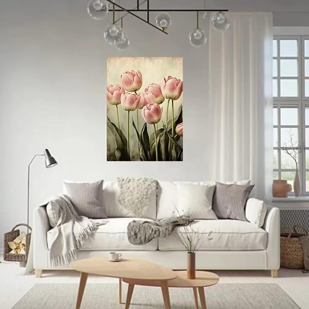 RMSGOZO 5D Mauve Rose Dreamcatcher Diamond Painting Kits - Retro Fantasy Full Round Diamond Art Kits for Adults and Adults, for Wall Decor & Store Decor Gifts (12 X 12 Inch) RMSGOZO