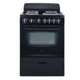 Avanti ERU240P1B ERU240 24" Electric Range Oven with Framed Glass Door, in Black Avanti