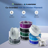 Polyfaire ASA Filament 1.75mm, Anti-UV ASA 3D Printer Filament, Dimensional Accuracy +/- 0.02mm, Heat & Weather Resistant ASA 3D Filament Perfect for Printing Outdoor Functional Parts (Black) Polyfaire