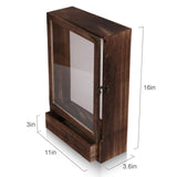 Pet Memorial Shadow Box with Drawer, Alphanumeric Molds & Air-Dry Clay, Deep Wooden Display Case for Dog Collar, Toys, Photos, Keepsakes, 11x16x3.7 Inch Frame for Custom Pet Memorial Gifts VAULTUSCN