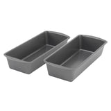 GoodCook Set of 2 Extra Large 13" x 5" Nonstick Steel Bread Loaf Pans, Gray - Set of Two Loaf Pans, Even Heat Distribution, Scratch-Resistant Nonstick Coating, Durable Construction, Easy to Clean GoodCook