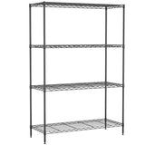 4-Tier Adjustable Metal Shelving Unit, Heavy Duty Garage Storage Rack, Wire Shelves & Closet Organizers, Utility Shelf for Kitchen, Pantry, Garage – Black, 53.7" W x 13.4" D x 35" H, 800 lbs YRLLENSDAN
