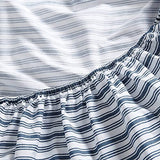 Nautica - Queen Sheets, Cotton Percale Preppy Bedding Set, Crisp & Cool, Lightweight & Breathable (Coleridge Stripe Blue, Queen) Nautica