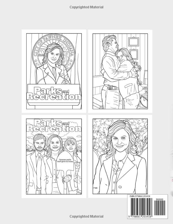 Parks And Recreation Coloring Book: Adults Coloring Book With Parks And Recreaton TV Show Images WoodArtSupply