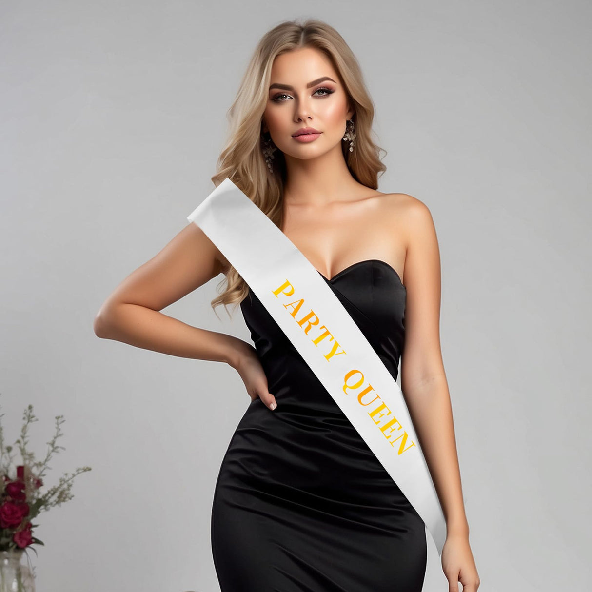 Prasacco White Blank Sash, Plain Satin Sashes Satin Sashes for Pageants Mommy Sash Birthday Sash Bride Sash for Pageants Senior Graduation Wedding Party DIY Supplies(1) Prasacco