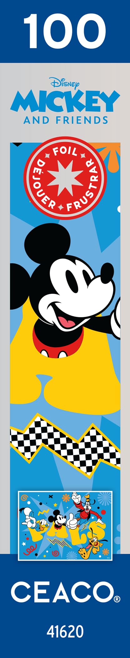 Ceaco - Disney - Mickey and Friends - Mickey and Pals - Foil Puzzle -100 Piece Jigsaw Puzzle Ceaco