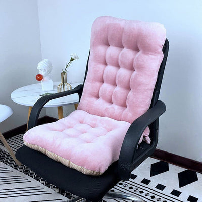 Non-Slip Rocking Chair Cushion, Premium Tufted Rocker Seat Back Pad with Ties, Sturdy &Comfort Thick Padding Pillow Chair Mat Cushions for Outdoor/Indoor Office Car Home Dining Room Kitchen Patio-Pink