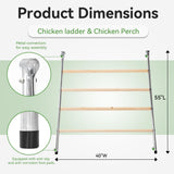 PETSFIT Square Chicken Roosting Perch, Perfect for Backyard Poultry, Chicken Perch for Coop, Easy to Assemble&Clean, Farm Chicken Toys (55" L x 40" W) Petsfit