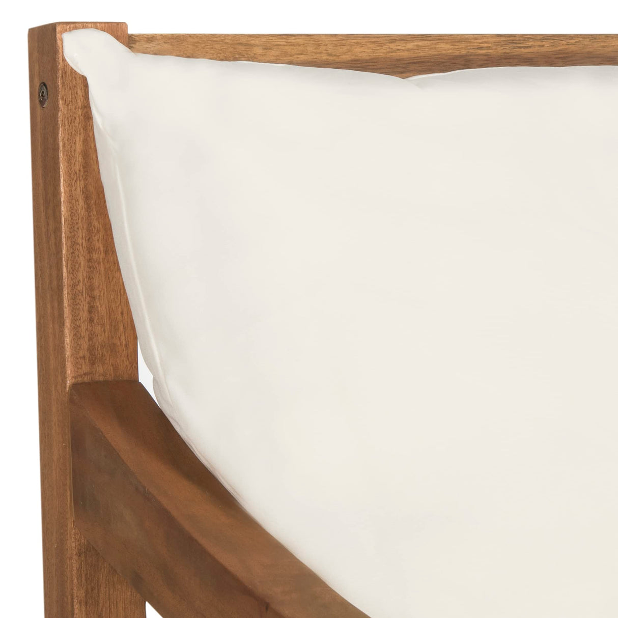 SAFAVIEH Outdoor Collection Pomona Natural Solid Wood/Beige Lounger Bench Sofa Loveseat (PAT6740A) SAFAVIEH