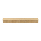 Modern Ember Monti 72 Inch Fireplace Wood Mantel Shelf with Fluted “Reed” Details in Whitewash | Natural White Oak Wood | Stained Finish | DIY Mounting Hardware Included | 72" W x 6" H x 8" D Modern Ember