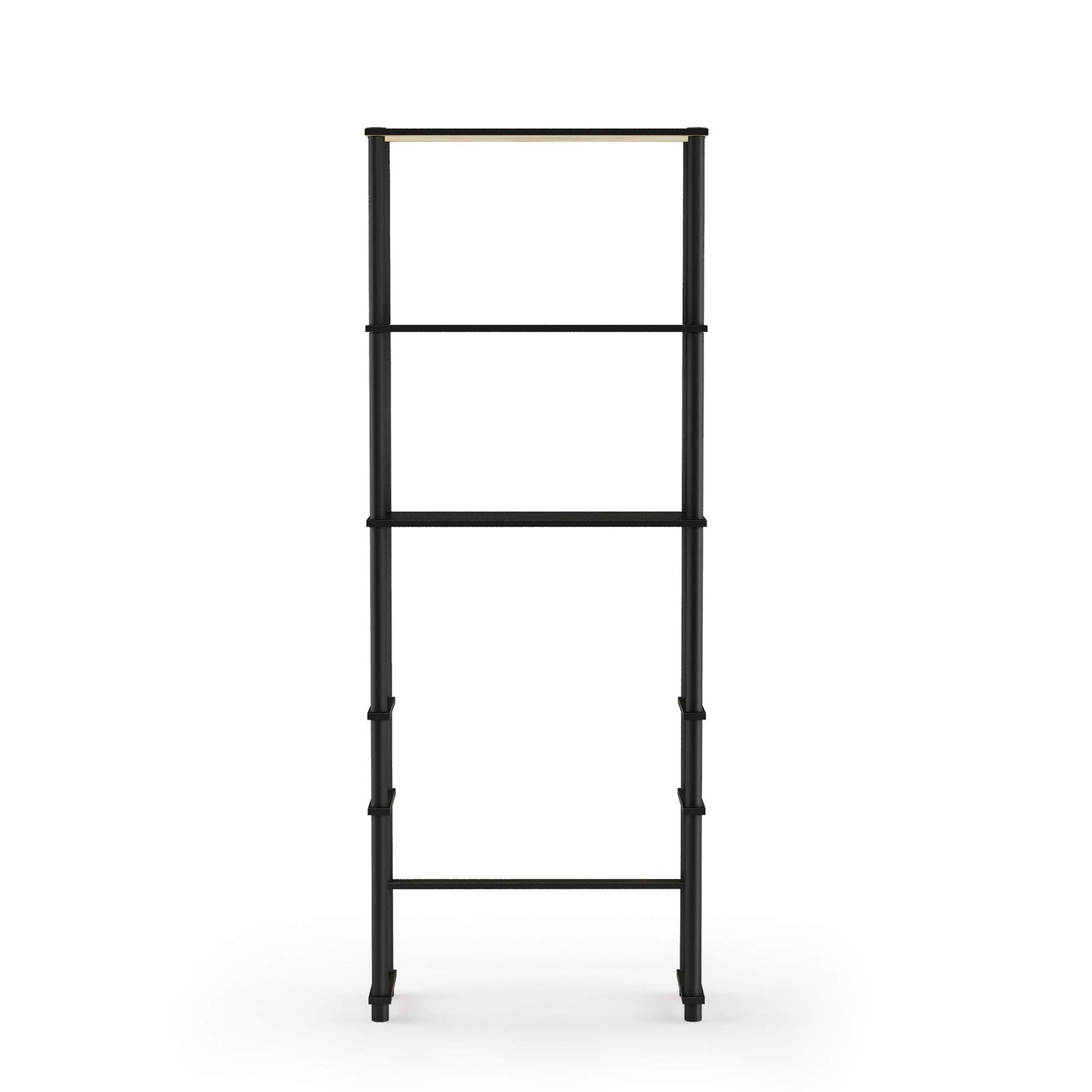 Furinno Turn-N-Tube with 3 Shelves Toilet Space Saver, Espresso/Black