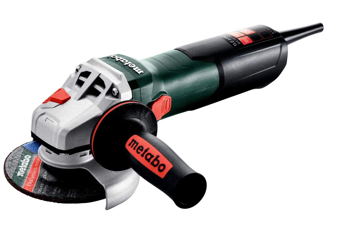 Metabo 4-1/2-5-Inch Angle Grinder, 11 Amp, 11,000 RPM, Lock-on Slide Switch, Made in Germany, W 11-125 Quick, 603623420, Green - WoodArtSupply