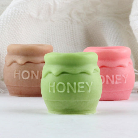 XIAOSHUI Jar Candle Mold Bee Honey Jar Silicone Mold for Making Candle Resin Pillar Aromatherapy Gypsum Candles Wax Clay Craft XIAOSHUI