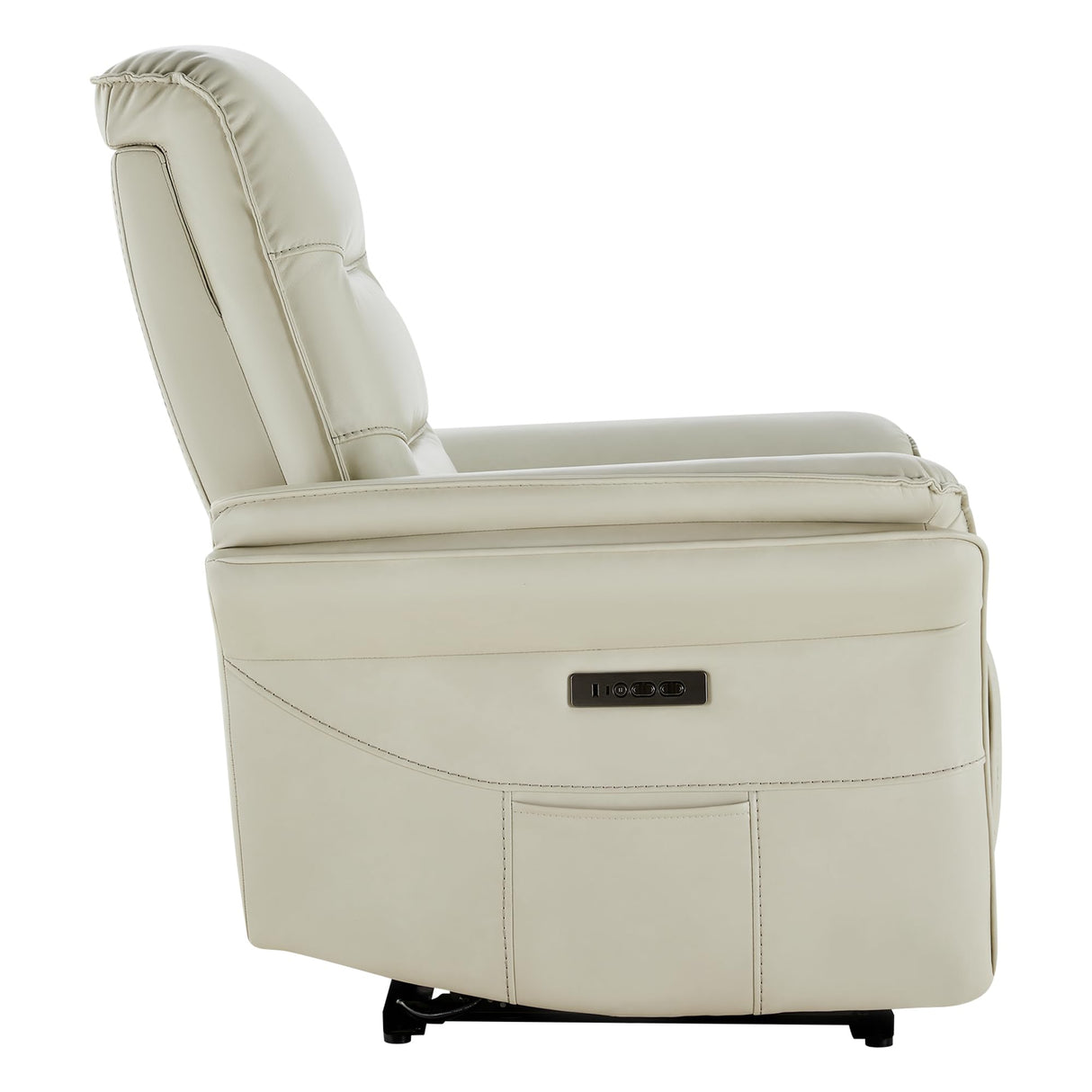 KISLOT Power Recliner Chair with Adjustable Headrest and Footrest, Leather Reclining Chair with USB/Type-C Charging, Modern Electric Recliner for Adults Living Room Bedroom KISLOT