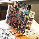 Puzzle Peak All-in-One Jigsaw Puzzle Box Stand and Puzzle Poster Holder Accessory for All Puzzlers - Blue Puzzle Peak