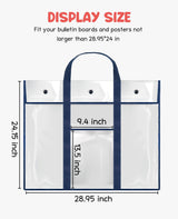 GAMENOTE 2 Pack Large Poster Storage Bag (31.5"×25.5") Bulletin Board Holder Art Portfolio Container for Teachers Classroom Organization GAMENOTE