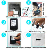 JETSIR 4 Color Compatible Refill Ink kit for Canon 250 251 270 271 280 281 PG240 CL241 PG245 CL246 PG210 CL211 1200 2200 Inkjet Cartridge, CISS ect, 100ml x5 Bottle with 4 Syringe and Instruction JETSIR