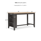 Signature Design by Ashley Gesthaven Contemporary Counter Height Dining Table with 3 Shelves and Trestle Base, Light Brown & Dark Brown Signature Design by Ashley