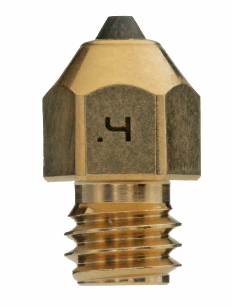 Diamondback Nozzles – MK8 Compatible – Polycrystalline Solid Diamond Tip 3D Printer Nozzles, Improved Extrusion, Any Filament, Long Life, Wear Resistant, Layer Adhesion, USA Made (0.4mm) US Synthetic